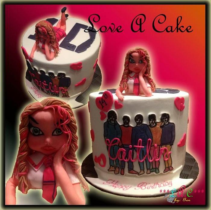 I Love 1D-themed Birthday Cake