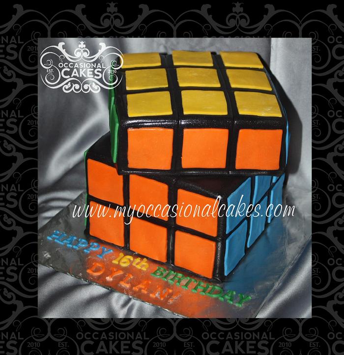 Rubik's Cube Cake
