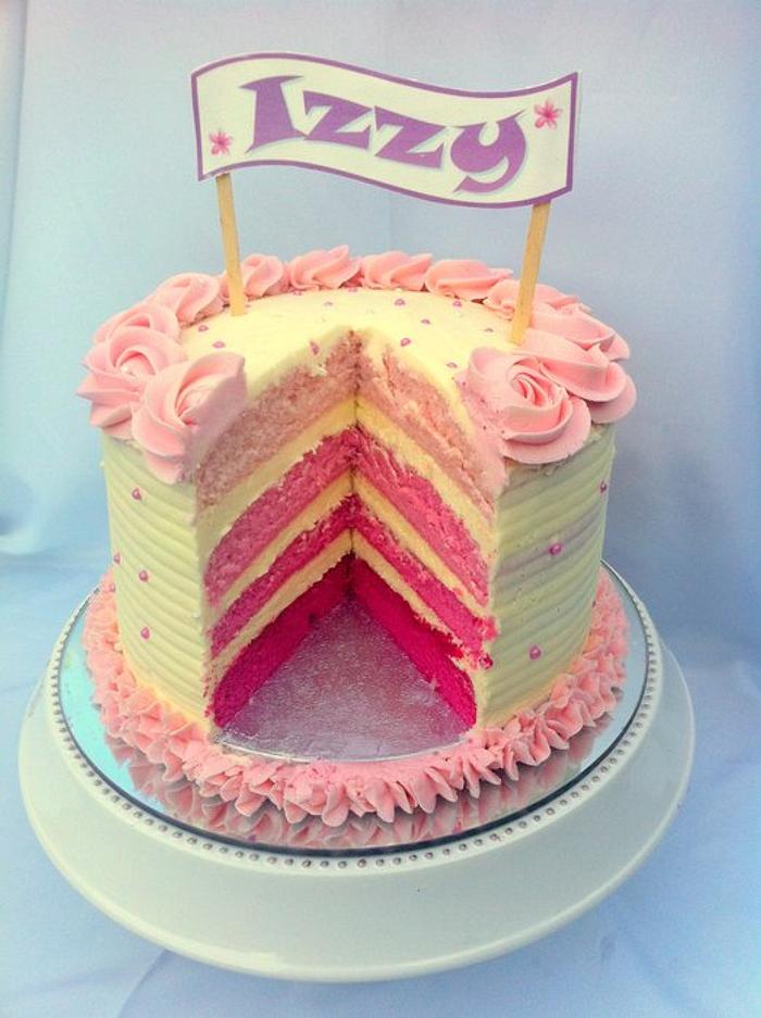 Pink Ombre cake 