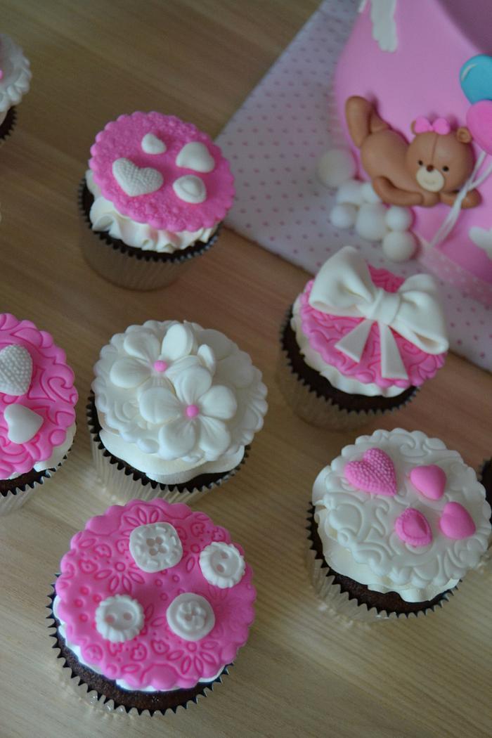 Lovely pink cupcake