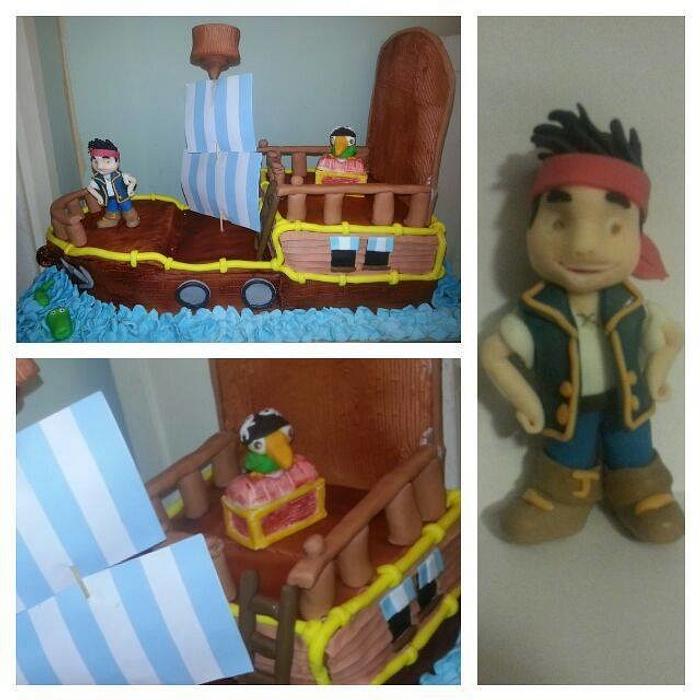 Jake and the Neverland pirates boat cake