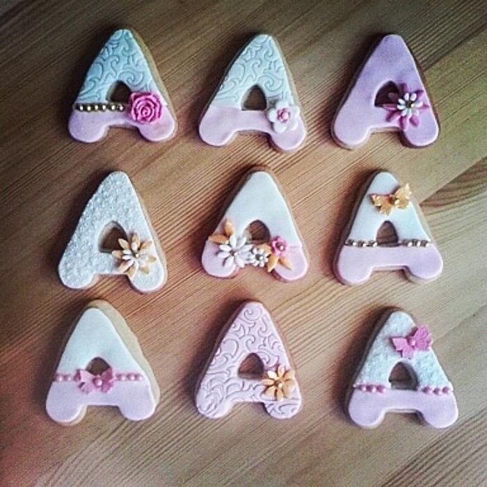 Letter cookies