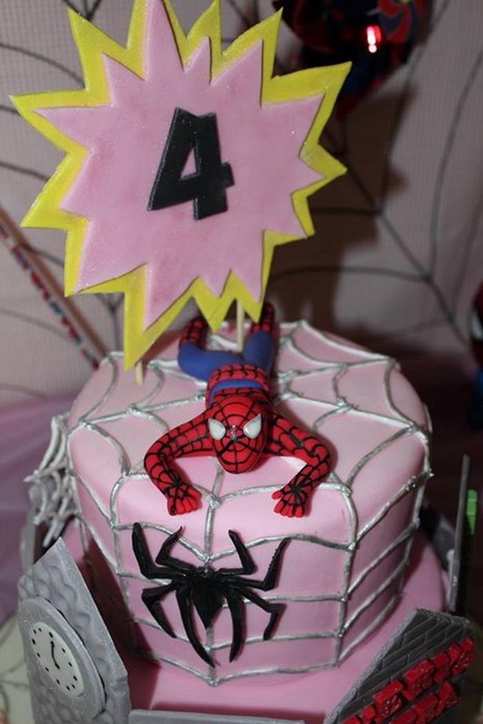 A Girls Spiderman Cake!
