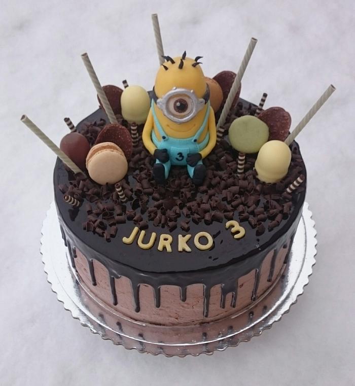 Chocolate cake with minion