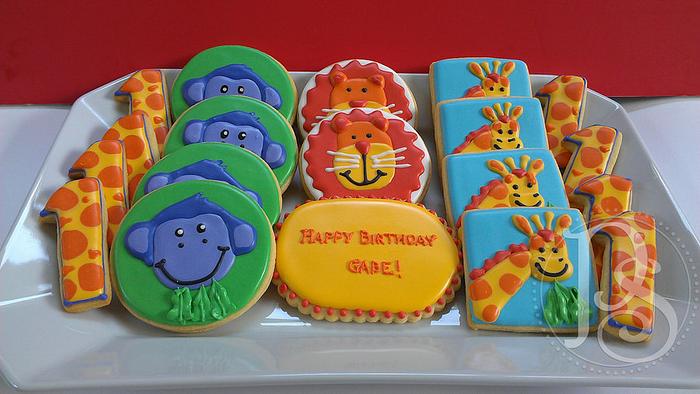 Jungle-theme cookies