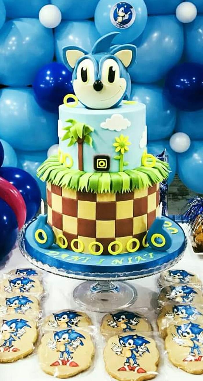 Sonic inspired birthday cake!