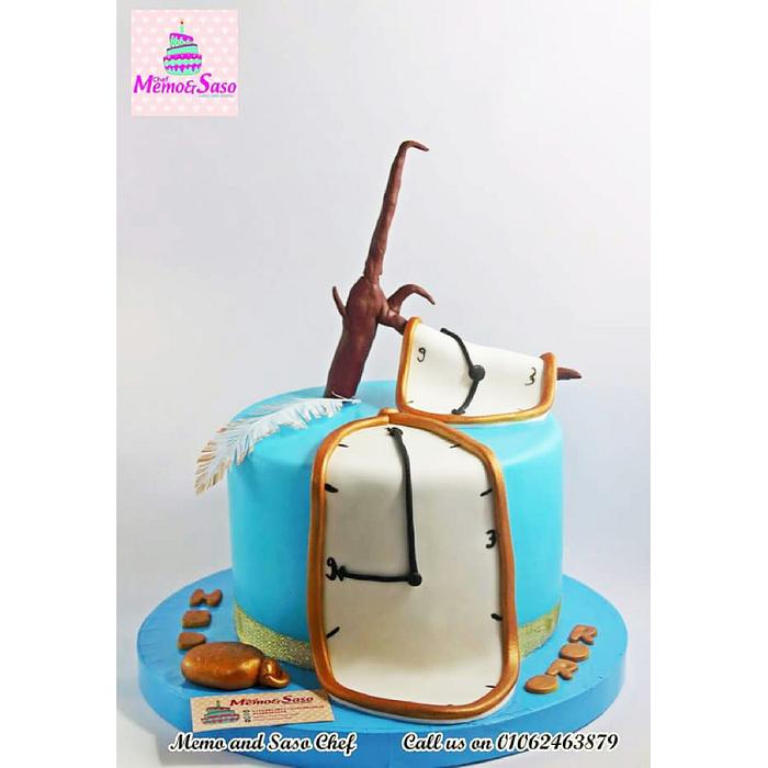 Salvador Dali famous painting as a cake 