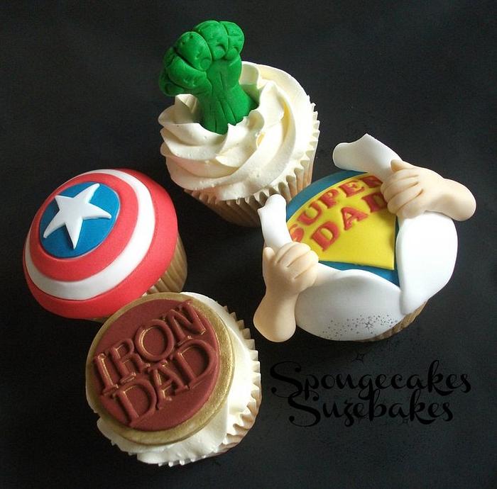 Super Hero Fathers Day Cupcakes!