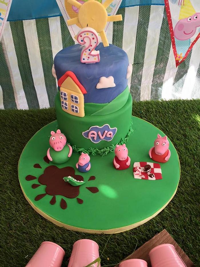 peppa pig and family