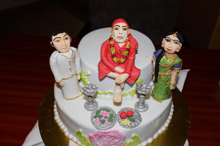 Anniversary cake made for the devotees of shri shirdi sai baba