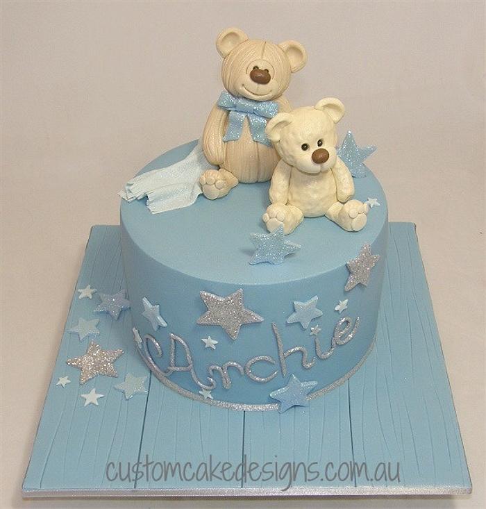 Two Tire 1st Birthday Cake Decorating Boy |Top Teddy Bear Design On The Cake  |1st Birthday Cake - YouTube