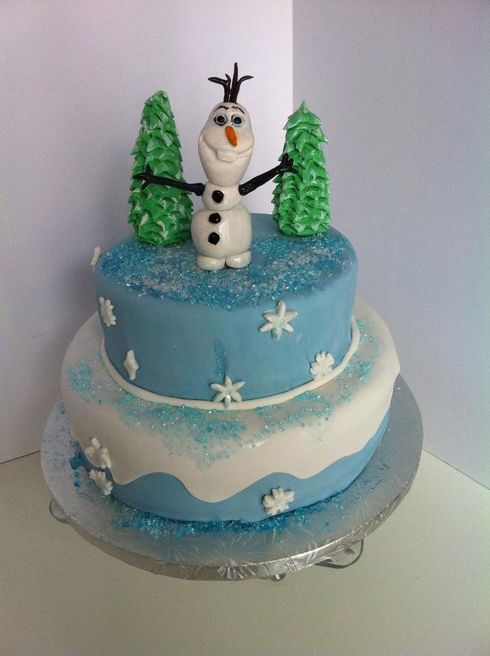 Olaf birthday cake