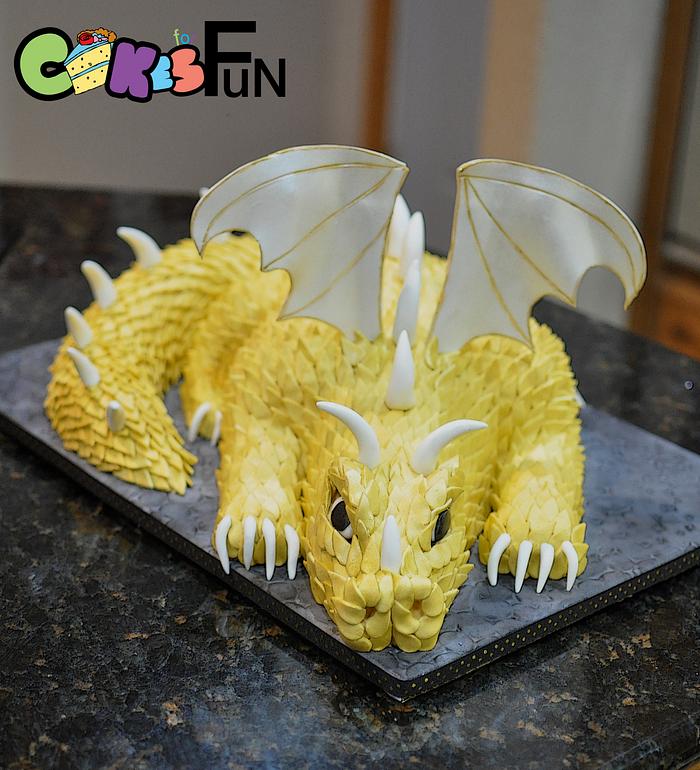 Golden Dragon Cake