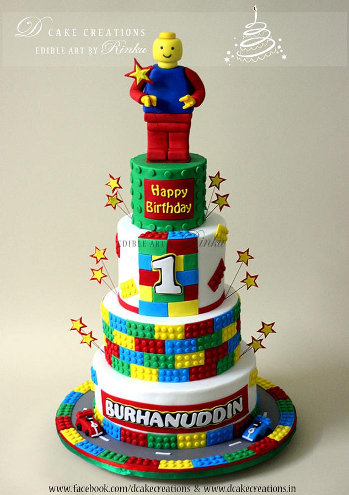 Lego Blocks Birthday Cake