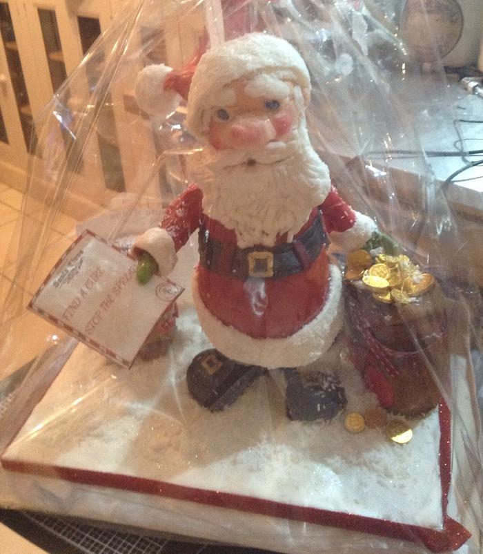 Standing santa cake