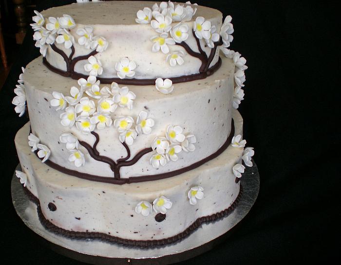 Blossom wedding cake