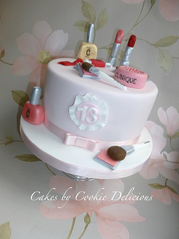 Pink Clinique Make-Up Cake