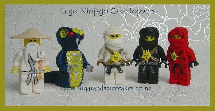 Ninjago Characters Cake toppers in fondant