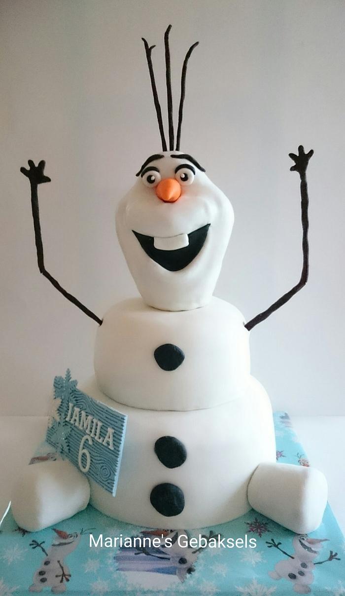 3D Olaf cake 