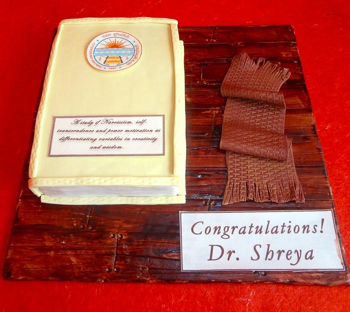 PhD Thesis Book Cake