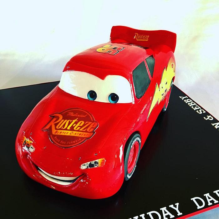 Lightning McQueen 3D cake