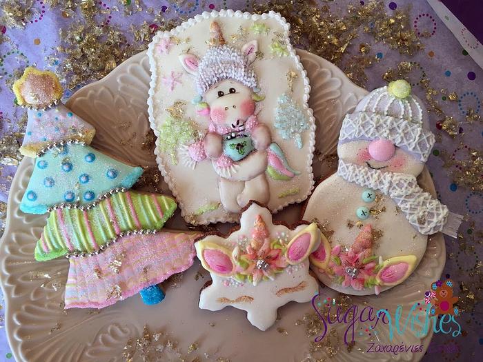 Unicorn Christmas Cookies 