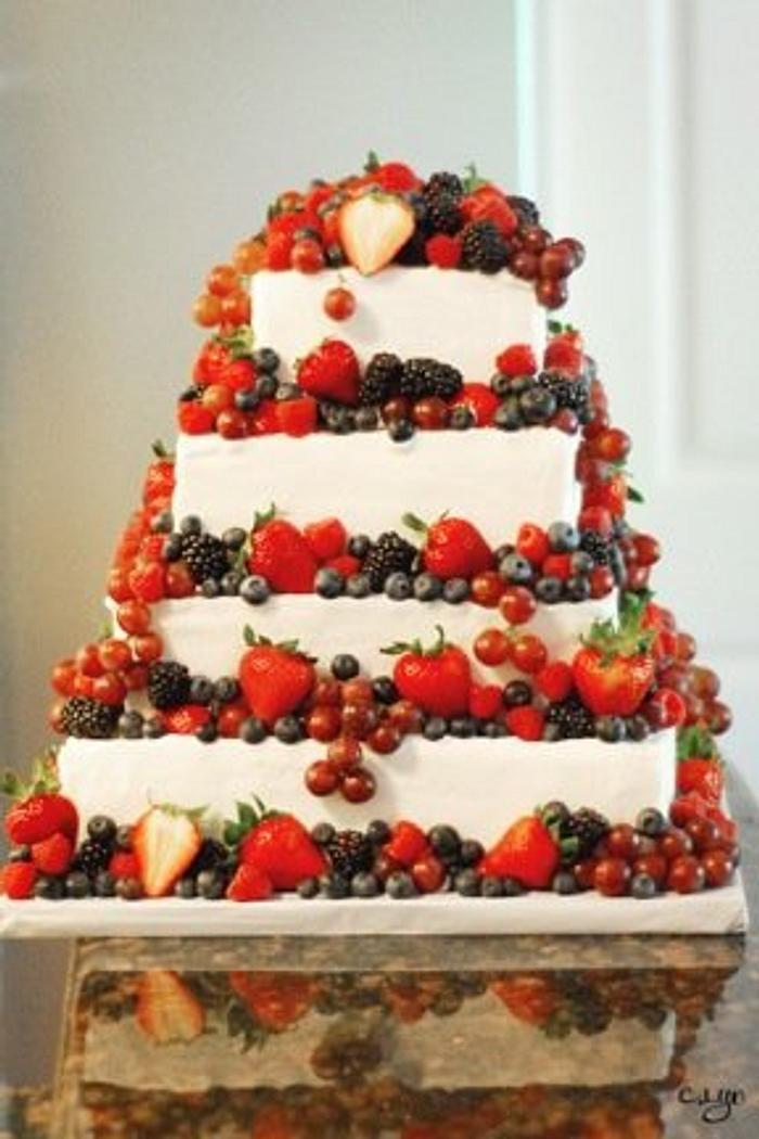 Berry Theme Wedding Cake