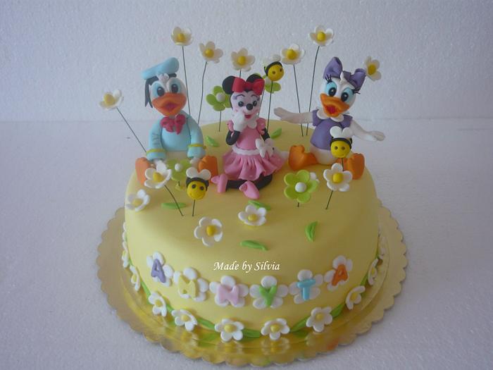 Minnie, Donald and Daisy cake