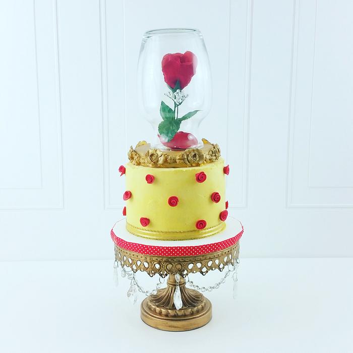 Simple Beauty and the Beast Cake