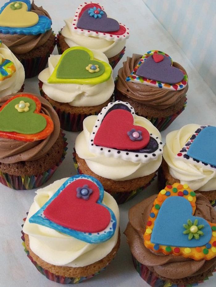 funky love cupcakes