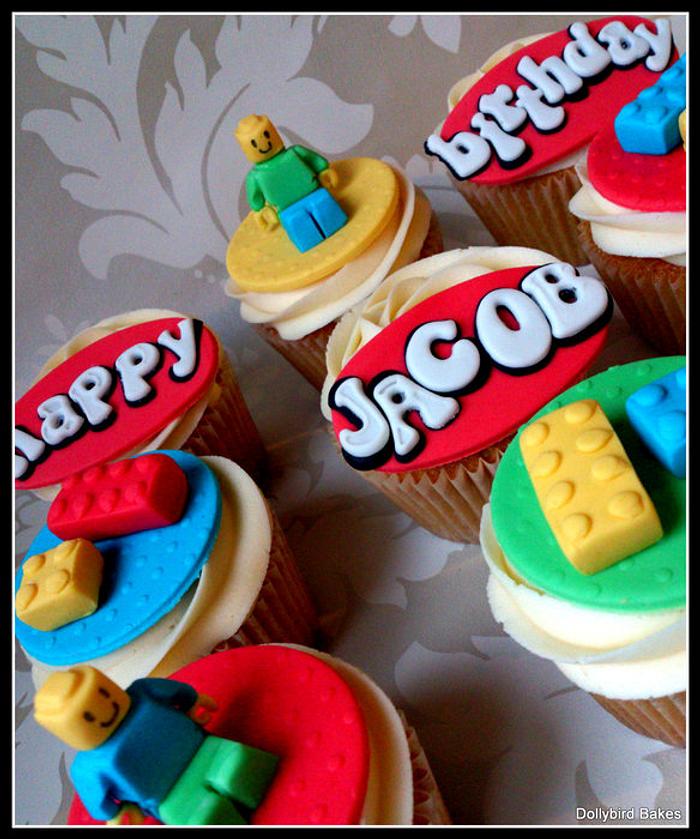 Lego themed cupcakes