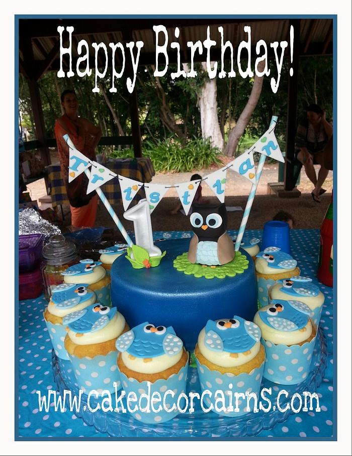 Hooty Birthday Owl Cake