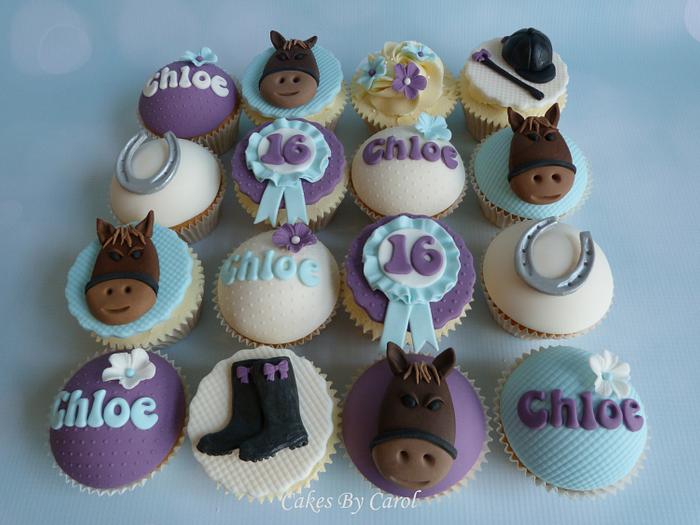 Horse theme cupcakes