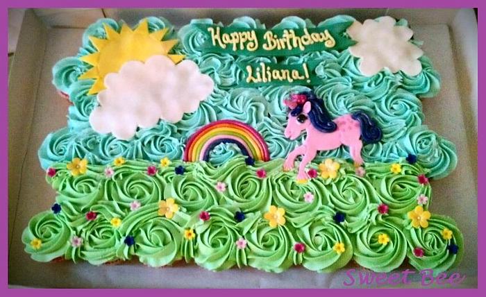 Unicorn Cupcake Cake