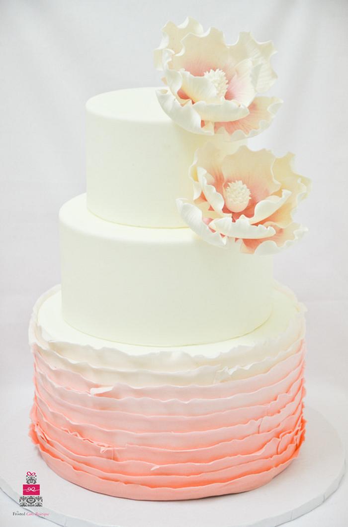 {Blushing Bride} Wedding Cake
