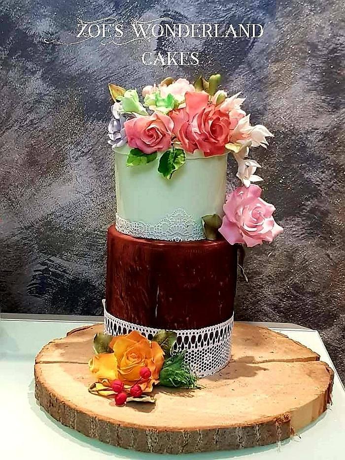  sugar flower cake