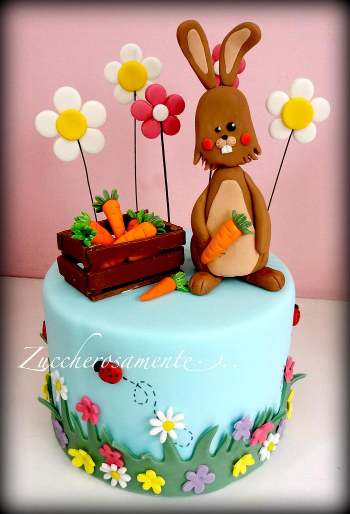 Rabbit Easter cake