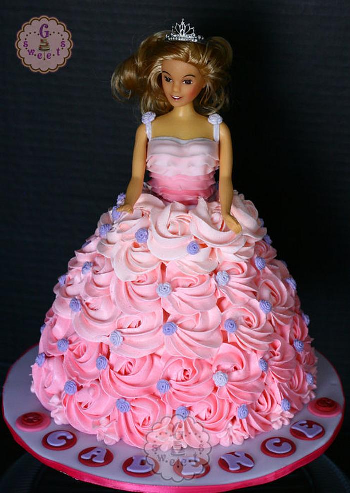 Ombre Barbie Cake