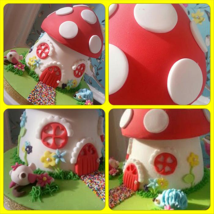 Enchanted Toadstool Cake made for family class @ The Cupcake Workshop Liverpool