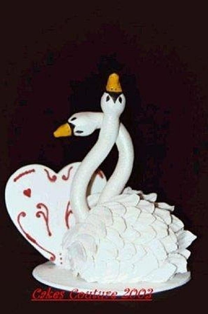Gumpaste Swan Topper