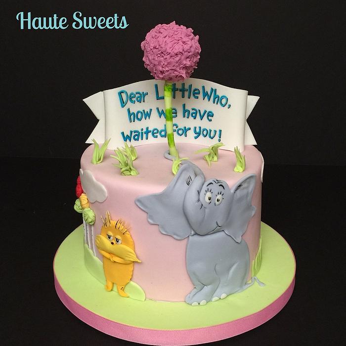 Horton & Lorax baby shower cake