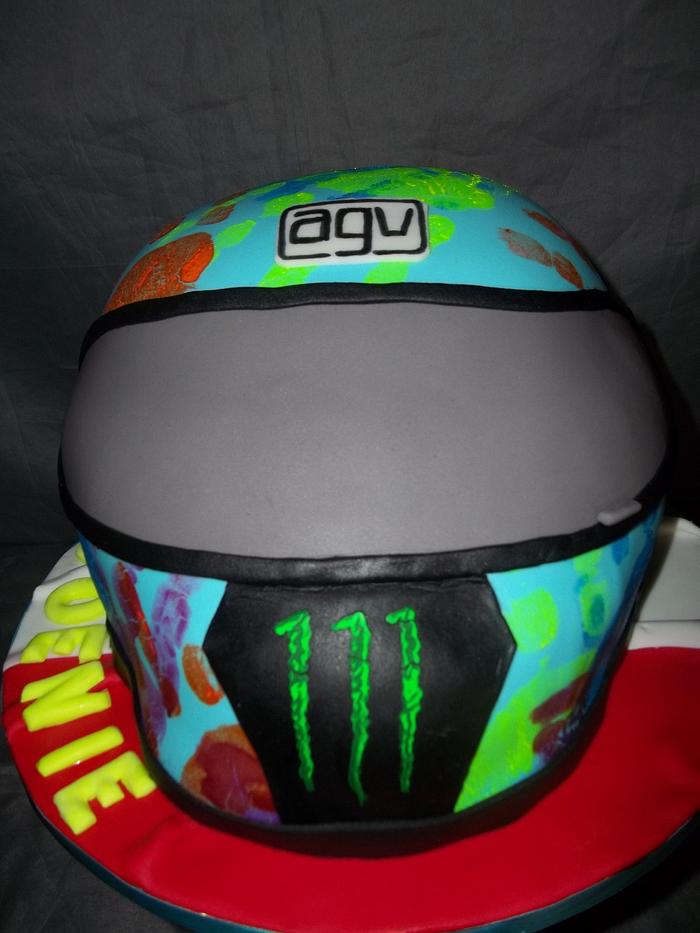 Rossi AGV helmet cake