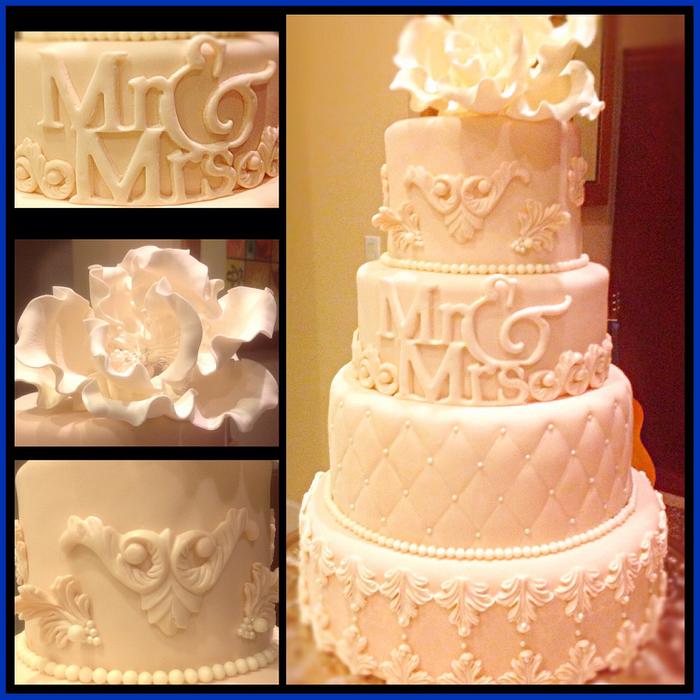 Mr & Mrs wedding cake