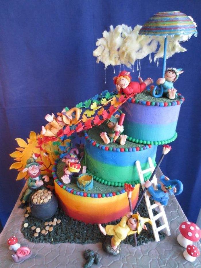 Rainbow legend cake.