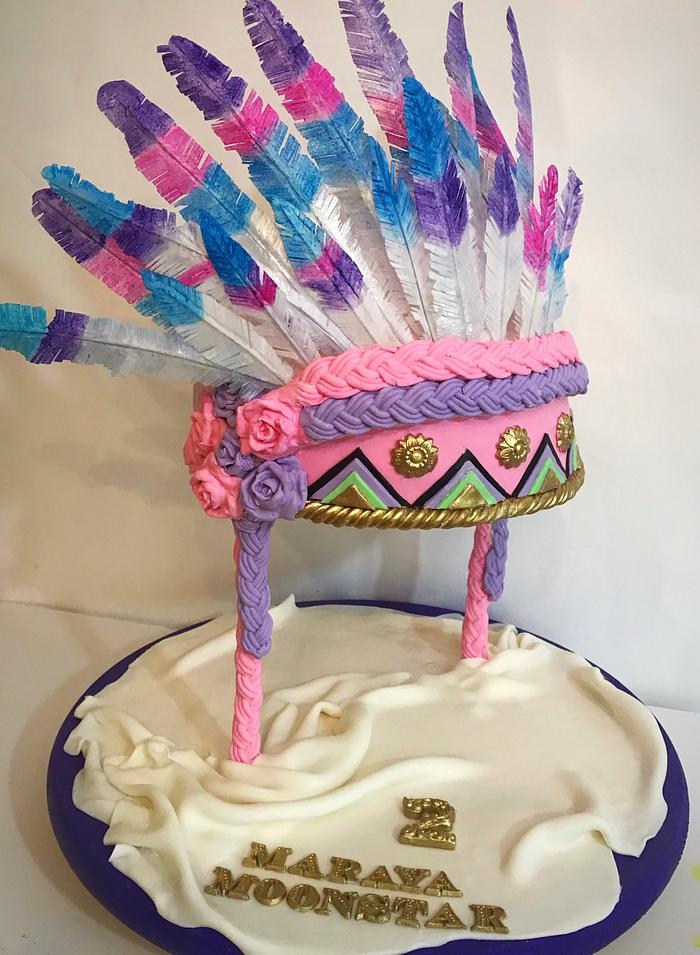 Headdress Native American cake