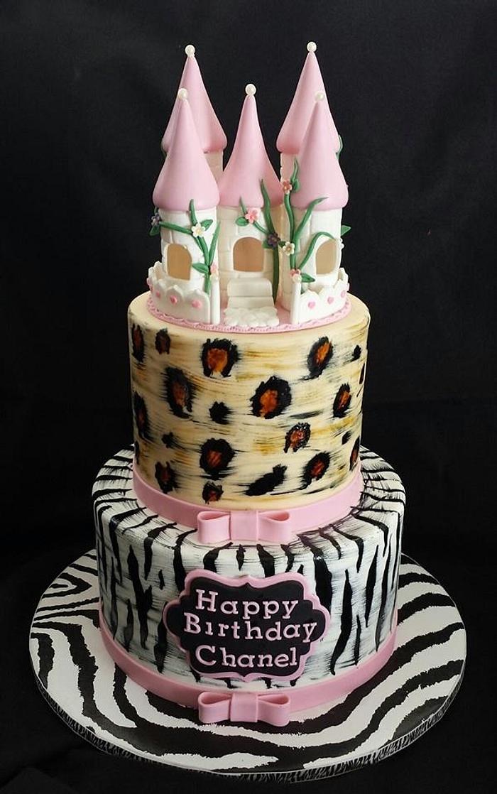 Jungle and Castle Birthday Cake