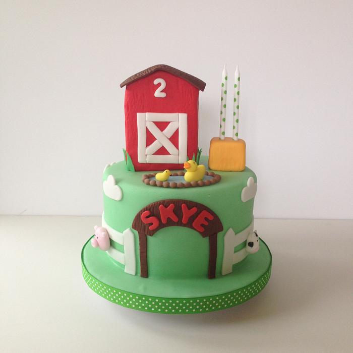 Barn Birthday Cake