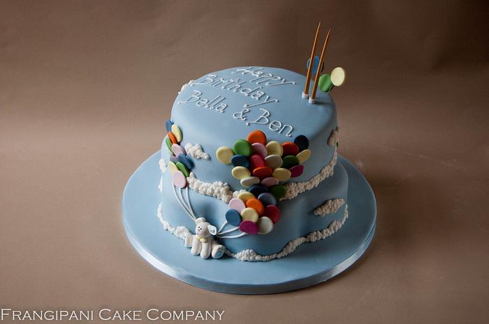 Balloon birthday cake