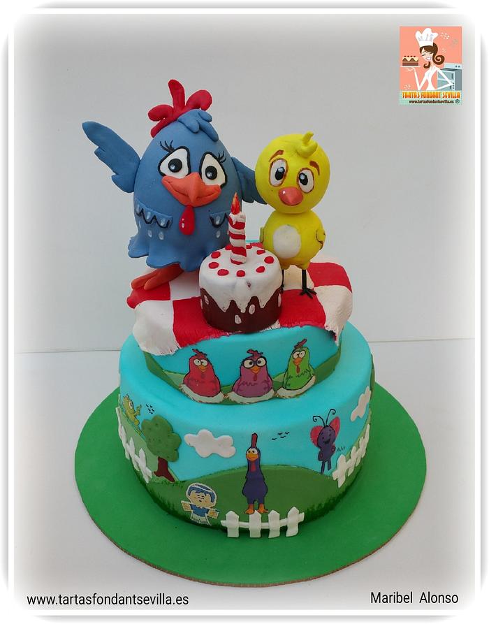 La Gallina Pintadita - Decorated Cake by MaribelAlonso - CakesDecor