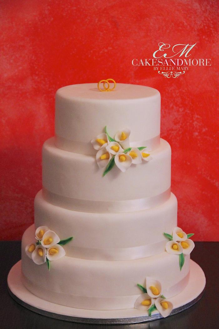 Calla Wedding Cake